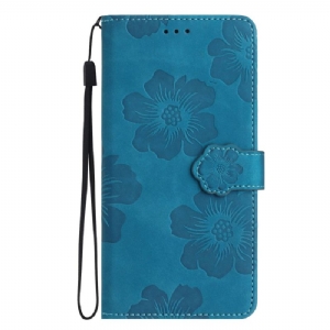 Etui Folio Do Samsung Galaxy A16 5g Kwiatowy Wzór Paska