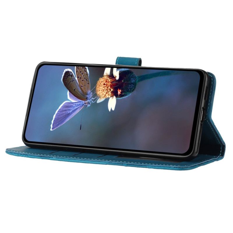 Etui Folio Do Samsung Galaxy A16 5g Kwiatowy Wzór Paska