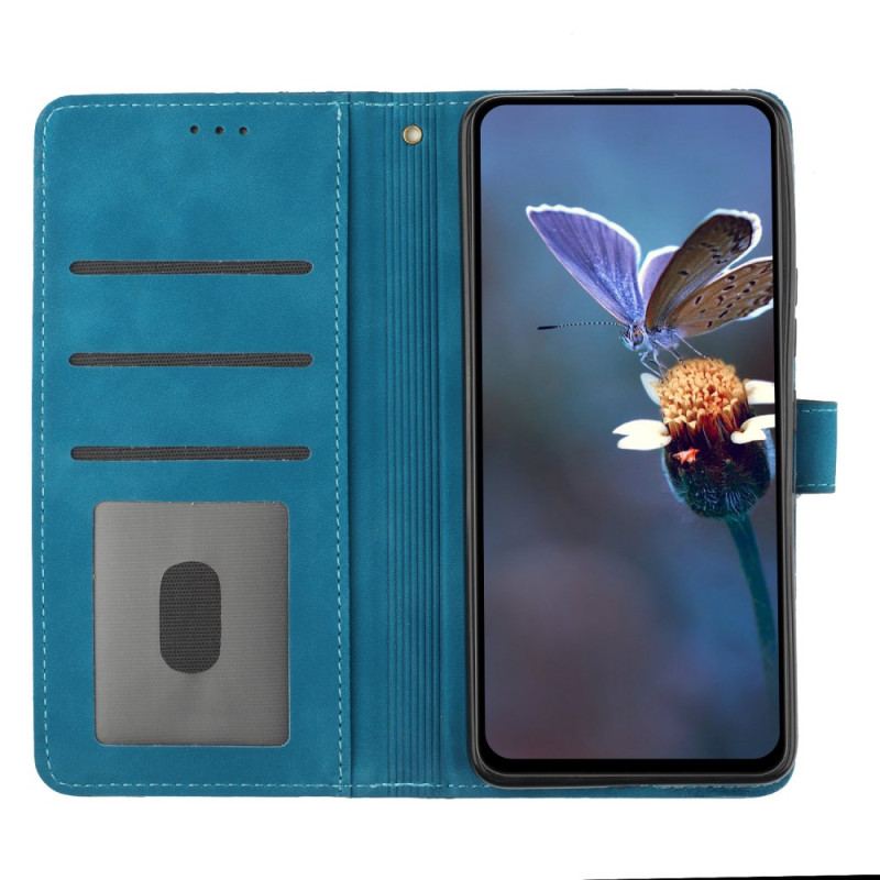 Etui Folio Do Samsung Galaxy A16 5g Kwiatowy Wzór Paska