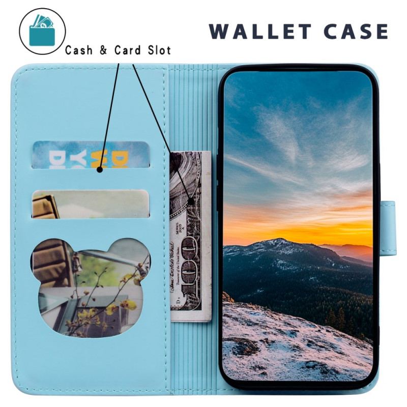 Etui Folio Do Samsung Galaxy A16 5g Nadruk Kota Z Paskiem