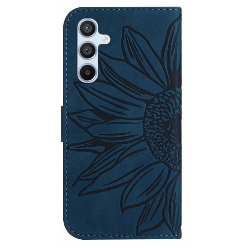 Etui Folio Do Samsung Galaxy A16 5g Nadruk Słonecznik Z Paskiem Na Ramię