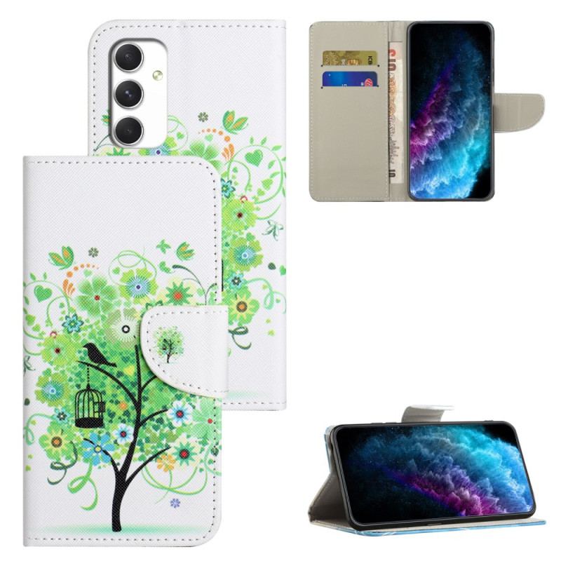 Etui Folio Do Samsung Galaxy A16 5g Zielone Drzewo