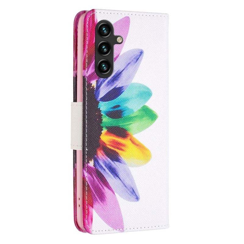 Etui Folio Samsung Galaxy A16 5g Akwarela Kwiat Etui Ochronne