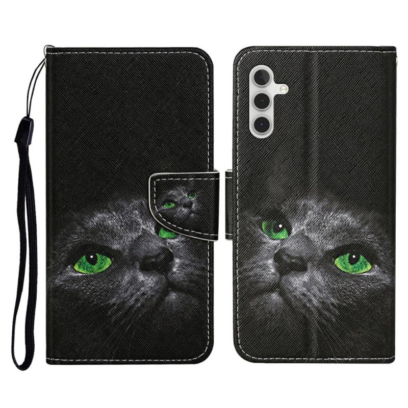 Etui Folio Samsung Galaxy A16 5g CZarny Kot Etui Ochronne