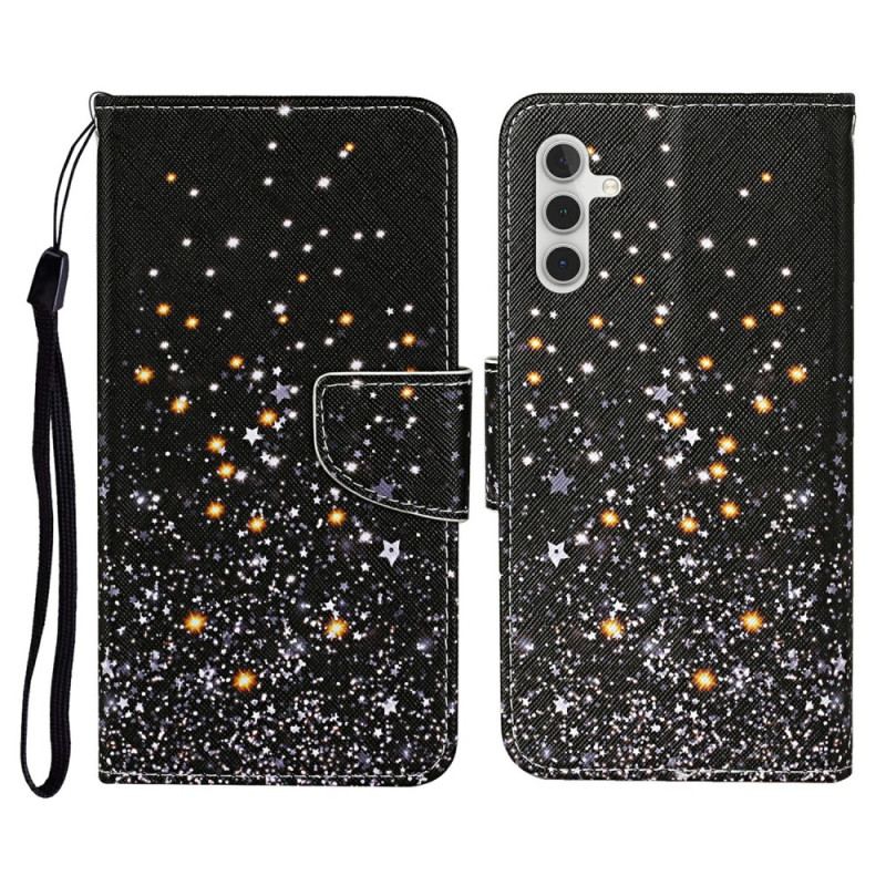 Etui Folio Samsung Galaxy A16 5g CZarny Wzór Etui Ochronne