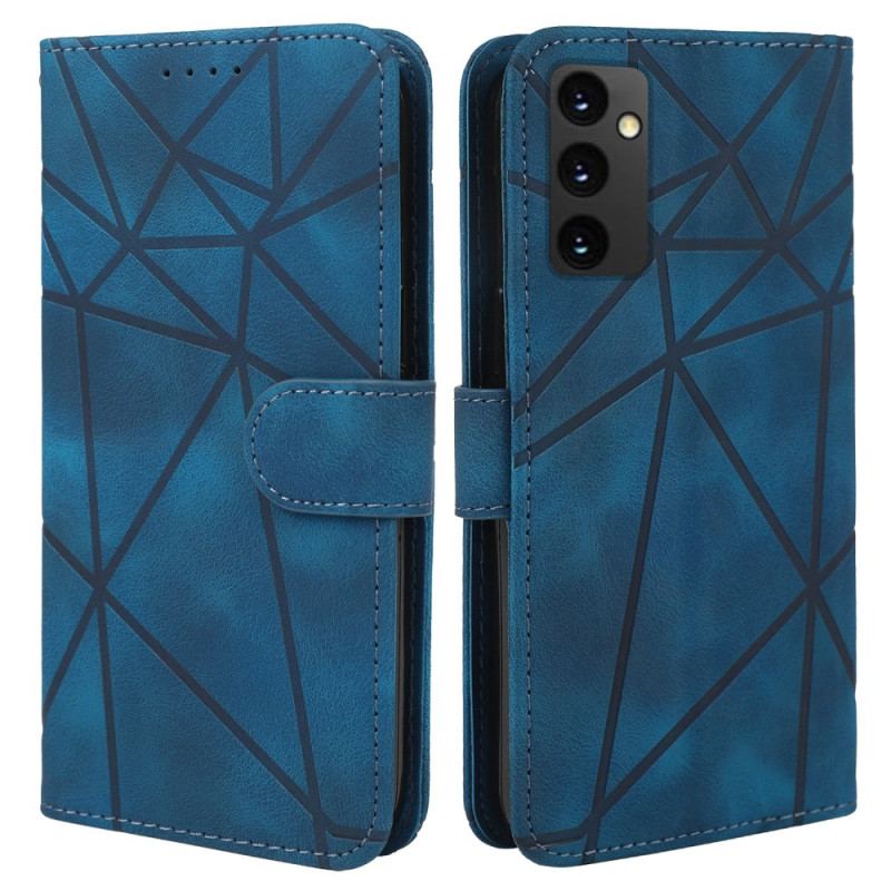 Etui Folio Samsung Galaxy A16 5g Linie Z Efektem Zamszu