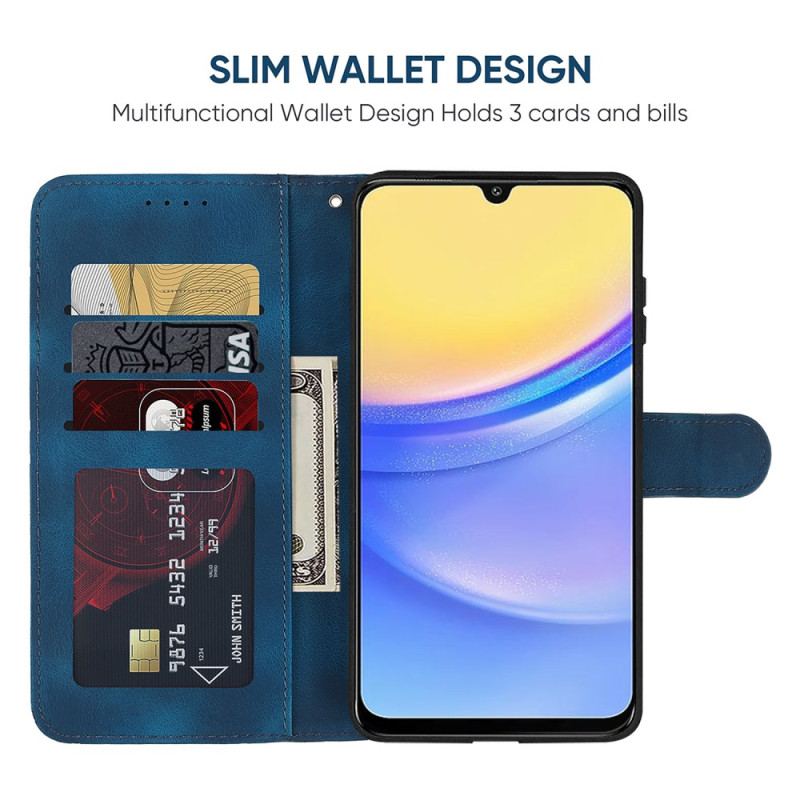 Etui Folio Samsung Galaxy A16 5g Linie Z Efektem Zamszu