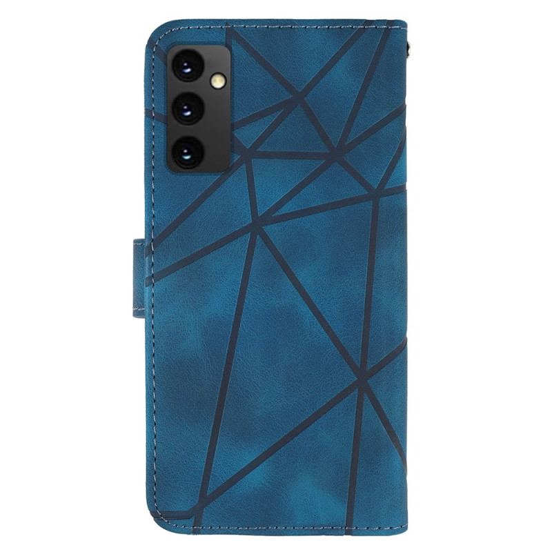 Etui Folio Samsung Galaxy A16 5g Linie Z Efektem Zamszu