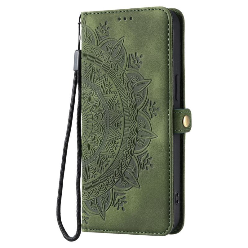 Etui Folio Samsung Galaxy A16 5g Mandala Z Efektem Zamszu Z Paskiem