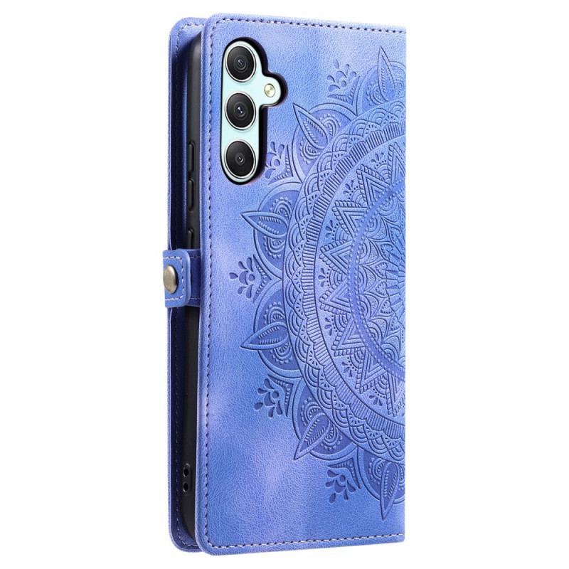 Etui Folio Samsung Galaxy A16 5g Mandala Z Efektem Zamszu Z Paskiem