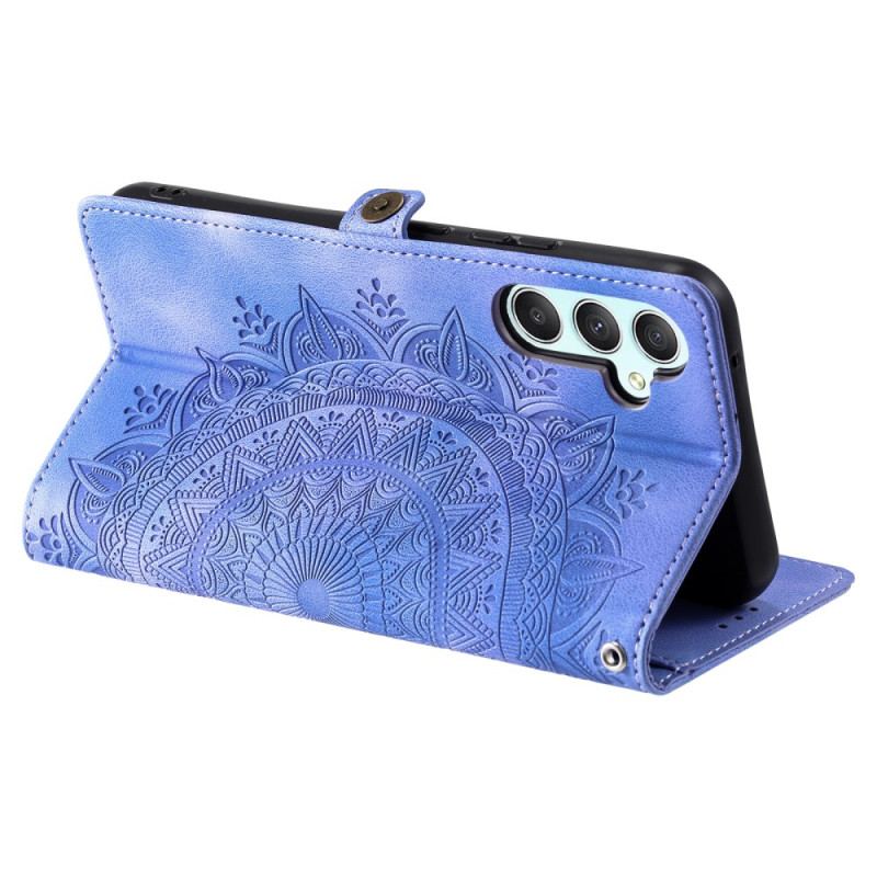 Etui Folio Samsung Galaxy A16 5g Mandala Z Efektem Zamszu Z Paskiem