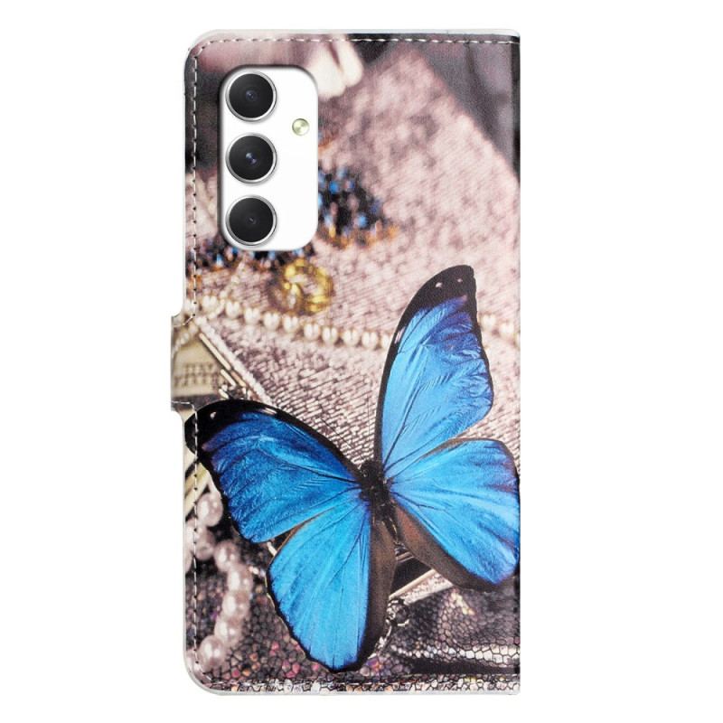 Etui Folio Samsung Galaxy A16 5g Niebieski Motyl