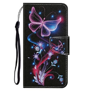 Etui Folio Samsung Galaxy A16 5g Świecące Motyle Etui Ochronne