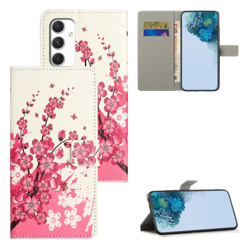 Etui Folio Samsung Galaxy A16 5g Tropikalne Kwiaty Etui Ochronne