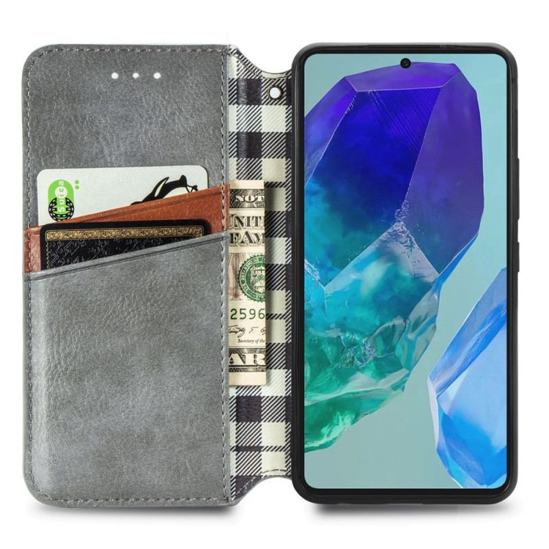 Flip Kotelot Samsung Galaxy A16 5g Efekt Zamszu W Stylu Vintage