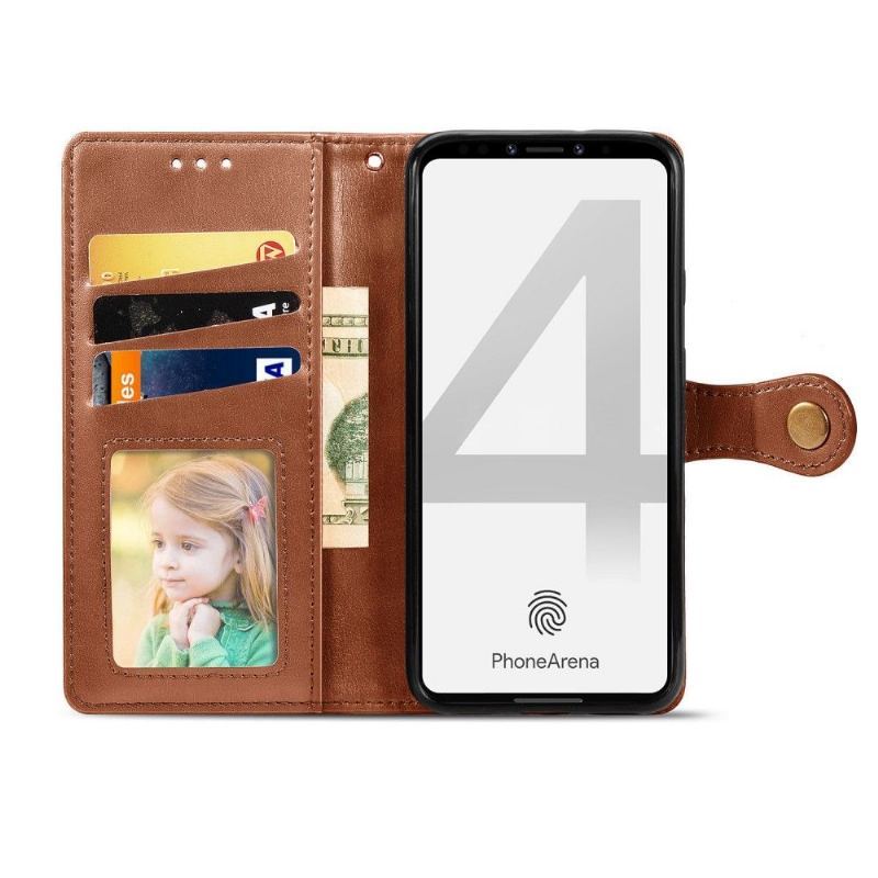 Etui Folio do Google Pixel 4 Classic Faux Leather Z Funkcją Stojaka