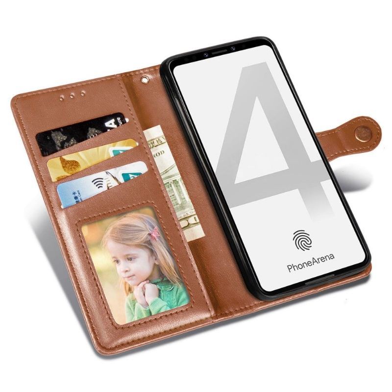 Etui Folio do Google Pixel 4 Classic Faux Leather Z Funkcją Stojaka