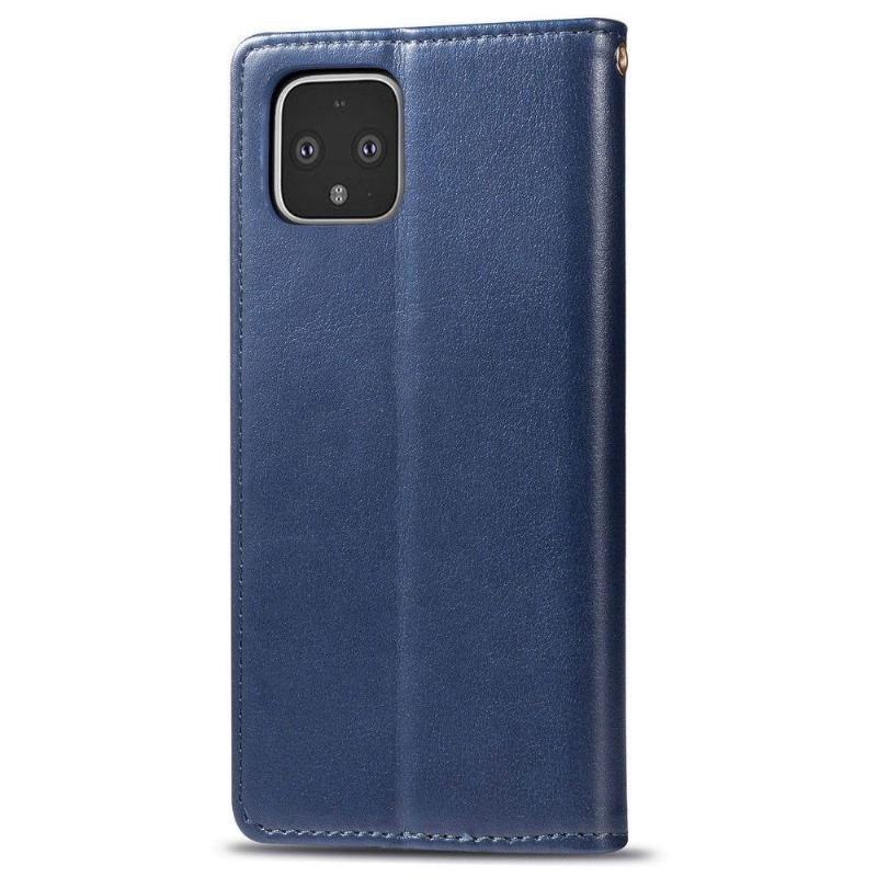 Etui Folio do Google Pixel 4 Classic Faux Leather Z Funkcją Stojaka