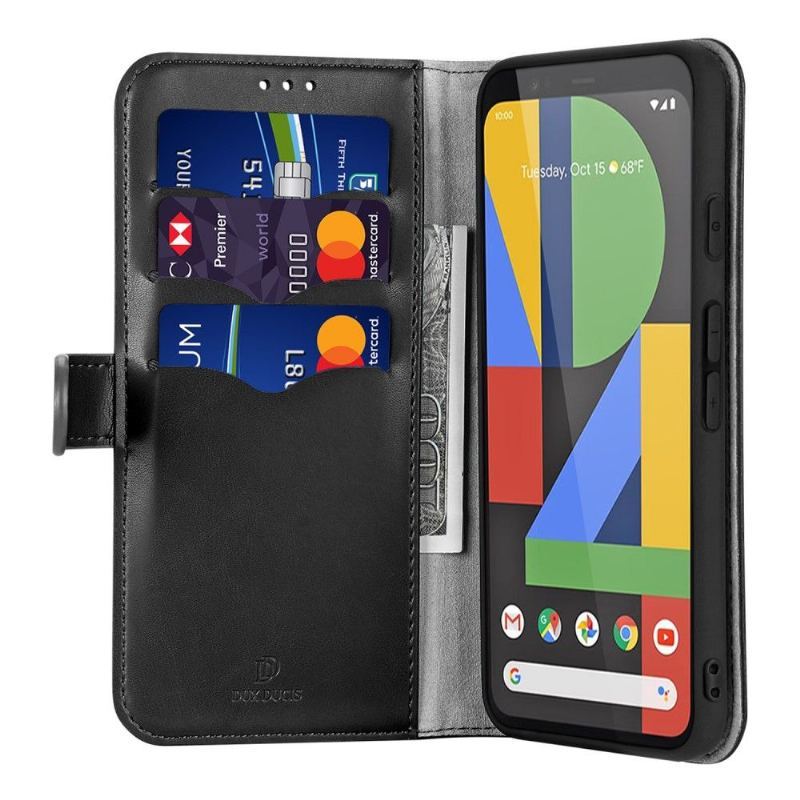 Obudowa Etui Na Telefon do Google Pixel 4 Kado Seria Skórzana - Czarna