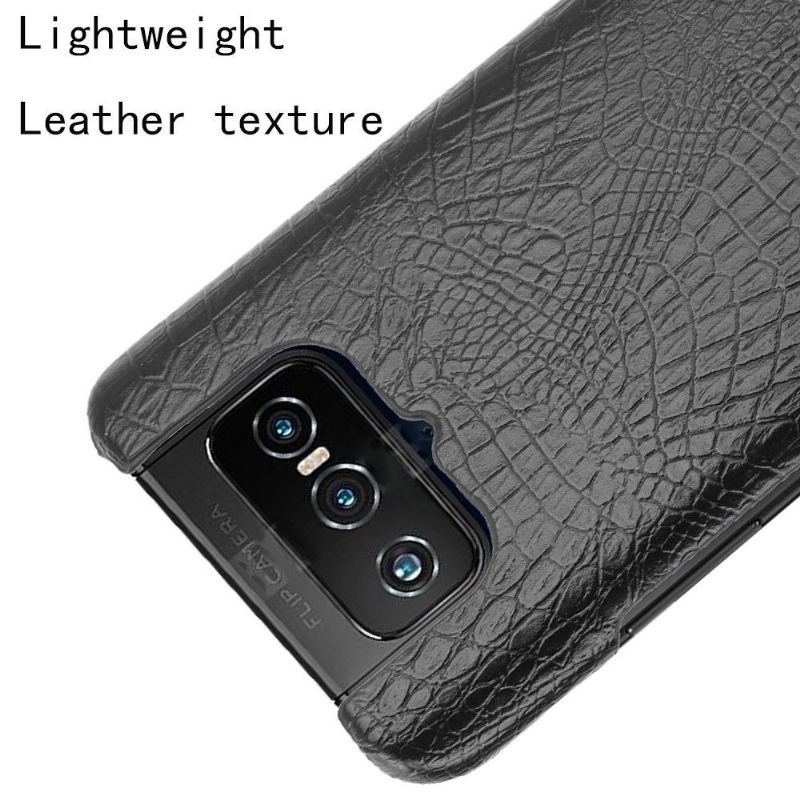 Etui do Asus Zenfone 7 / Zenfone 7 Pro Anti-fall Croco Efekt Skóry