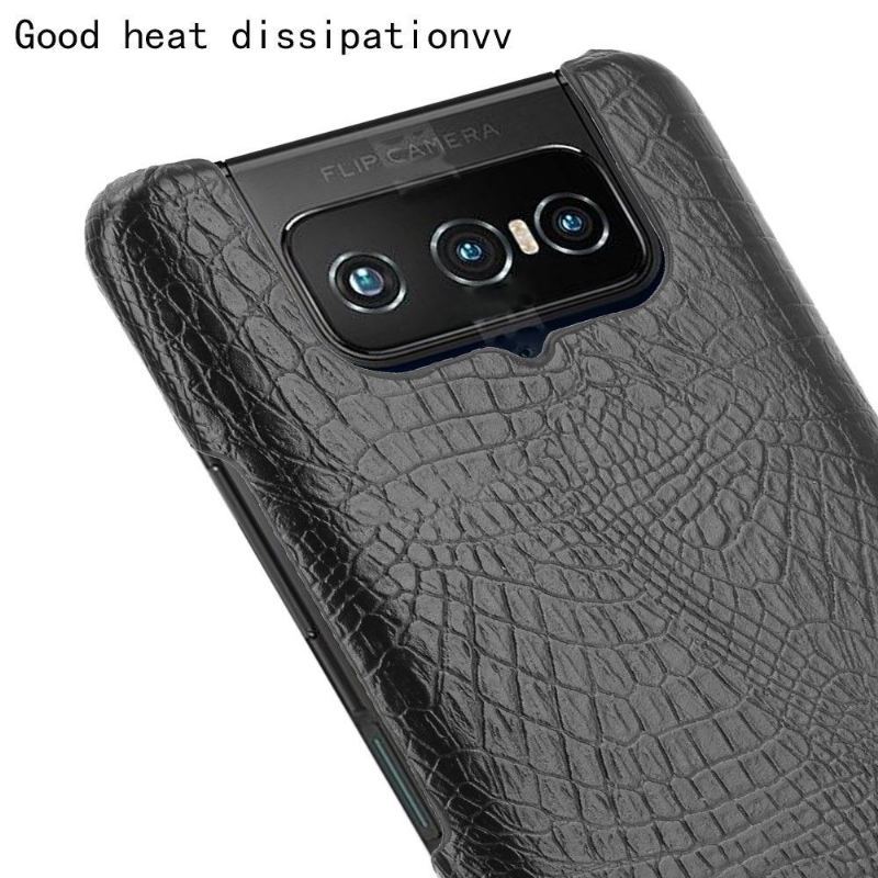 Etui do Asus Zenfone 7 / Zenfone 7 Pro Anti-fall Croco Efekt Skóry