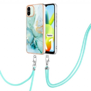 Etui do Xiaomi Redmi A1 ze Sznurkiem Sznurek W Stylu Marmuru