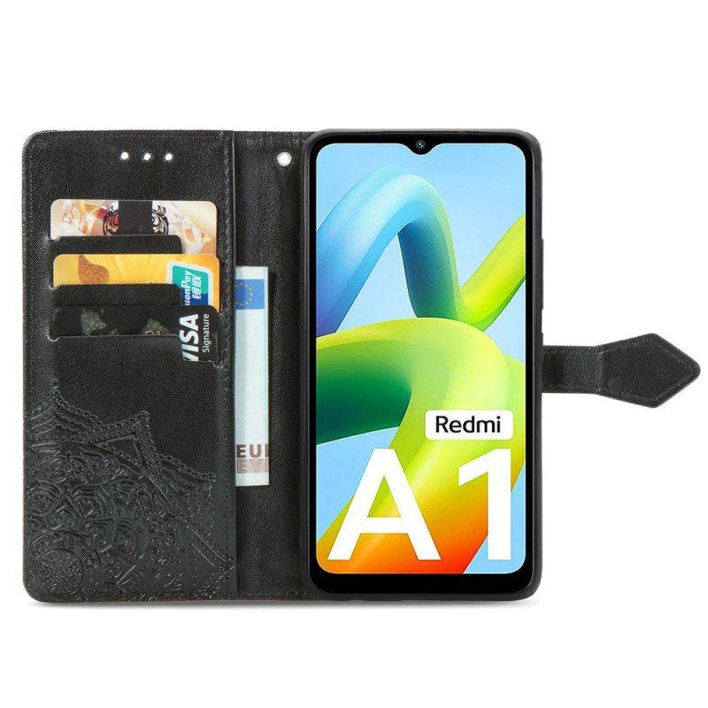 Etui Folio do Xiaomi Redmi A1 Mandala Sun Ze Smyczą