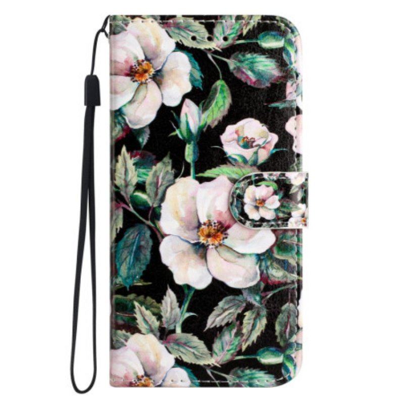 Etui Folio do Xiaomi Redmi A1 z Łańcuch Pasek Magnolie