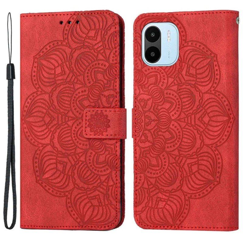 Etui Folio do Xiaomi Redmi A1 z Łańcuch Paskowata Mandala