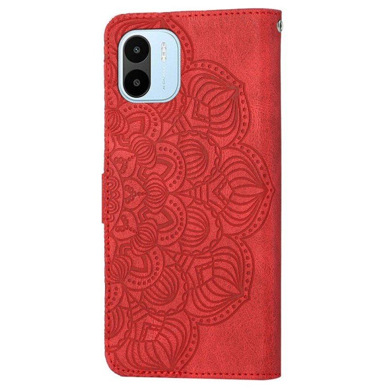 Etui Folio do Xiaomi Redmi A1 z Łańcuch Paskowata Mandala