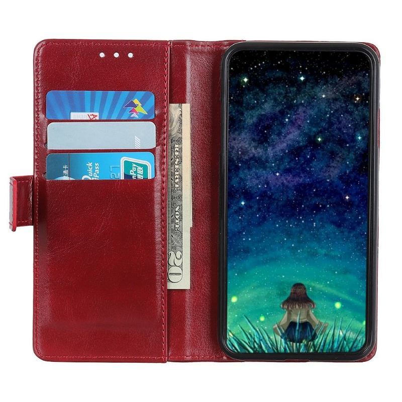 Etui Folio do Asus Zenfone 8 Obrzeża Efekt Skóry Z Nitami