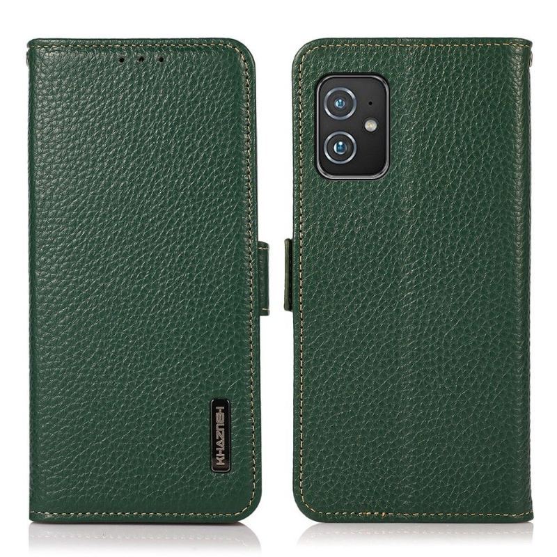 Etui Folio do Asus Zenfone 8 Obrzeża Khazneh Skóra Ziarnista