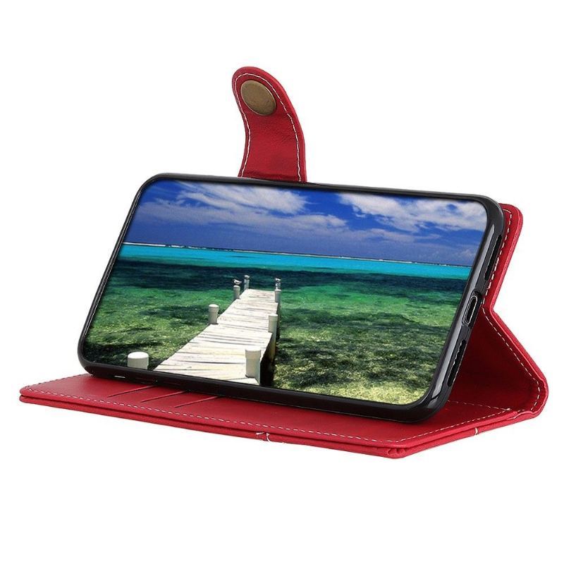 Etui Folio do Asus Zenfone 8 S Kształt Odsłonięte Szwy