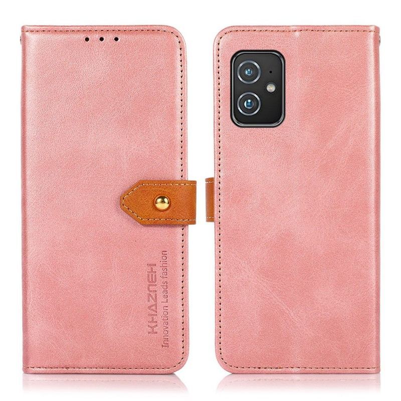 Obudowa Etui Na Telefon do Asus Zenfone 8 Khazneh Bicolor Sztuczna Skóra