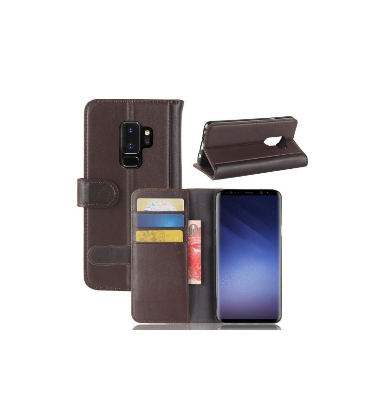 Etui Folio do Samsung Galaxy S9 Plus Premium Skórzane Etui Na Karty