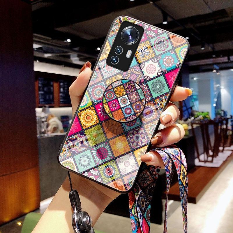 Etui do Xiaomi 12 Biznes Kalejdoskop Mandala Ze Stojakiem