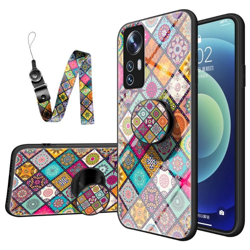 Etui do Xiaomi 12 Biznes Kalejdoskop Mandala Ze Stojakiem