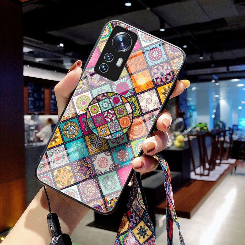 Etui do Xiaomi 12 Biznes Kalejdoskop Mandala Ze Stojakiem