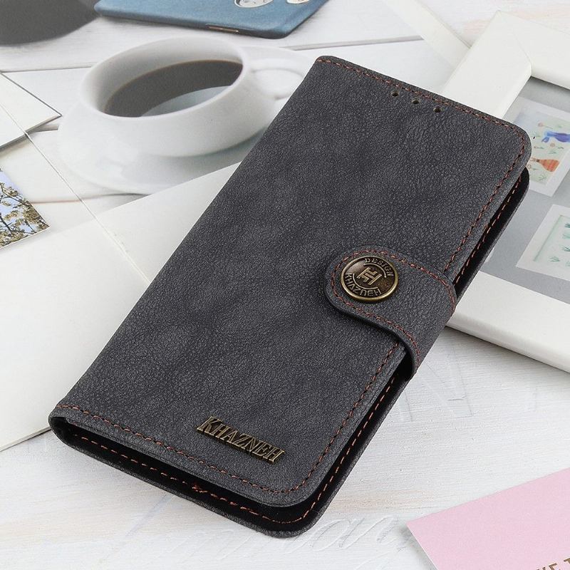 Etui Folio do Xiaomi 12 Classic Khazneh Efekt Skóry Retro