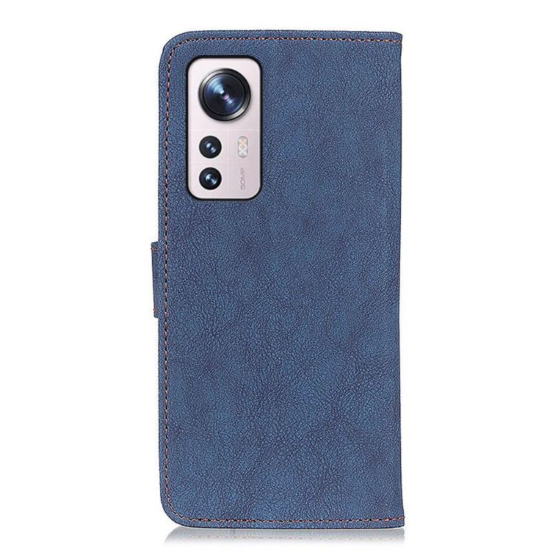 Etui Folio do Xiaomi 12 Classic Khazneh Efekt Skóry Retro