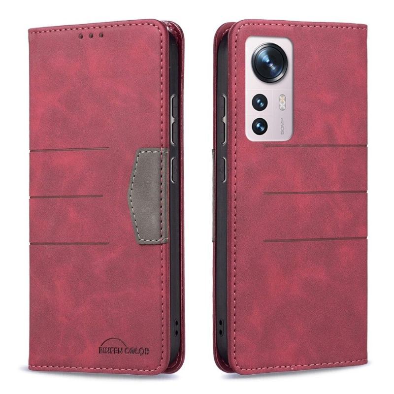 Etui Folio do Xiaomi 12 Classic Skórzany Futerał Binfen Kolor Flip Faux Leather