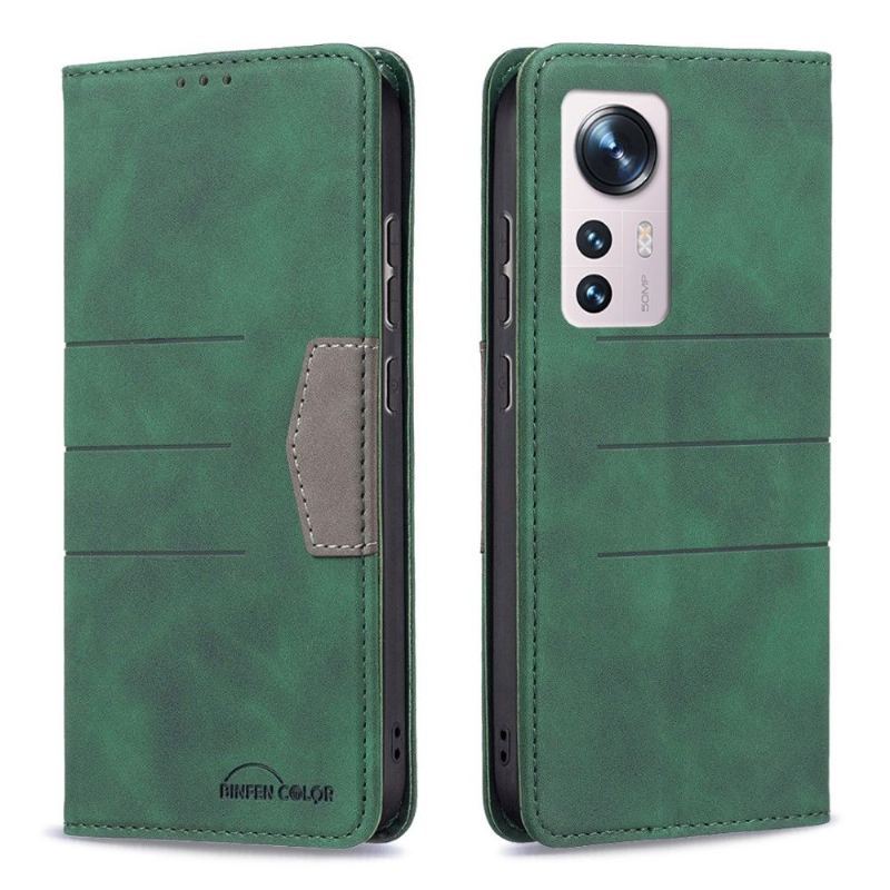 Etui Folio do Xiaomi 12 Classic Skórzany Futerał Binfen Kolor Flip Faux Leather