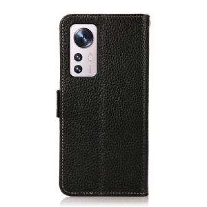 Etui Folio do Xiaomi 12 Khazneh Grained Leather First