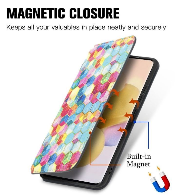 Etui Folio do Xiaomi 12 Kolorowe Kostki