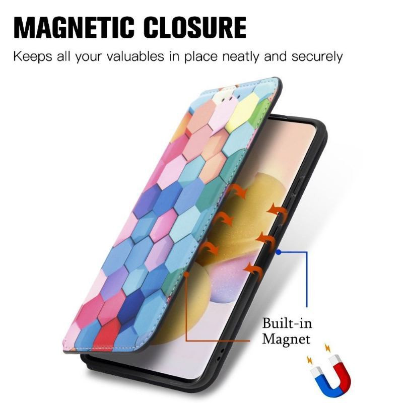 Etui Folio do Xiaomi 12 Kolorowy Plaster Miodu