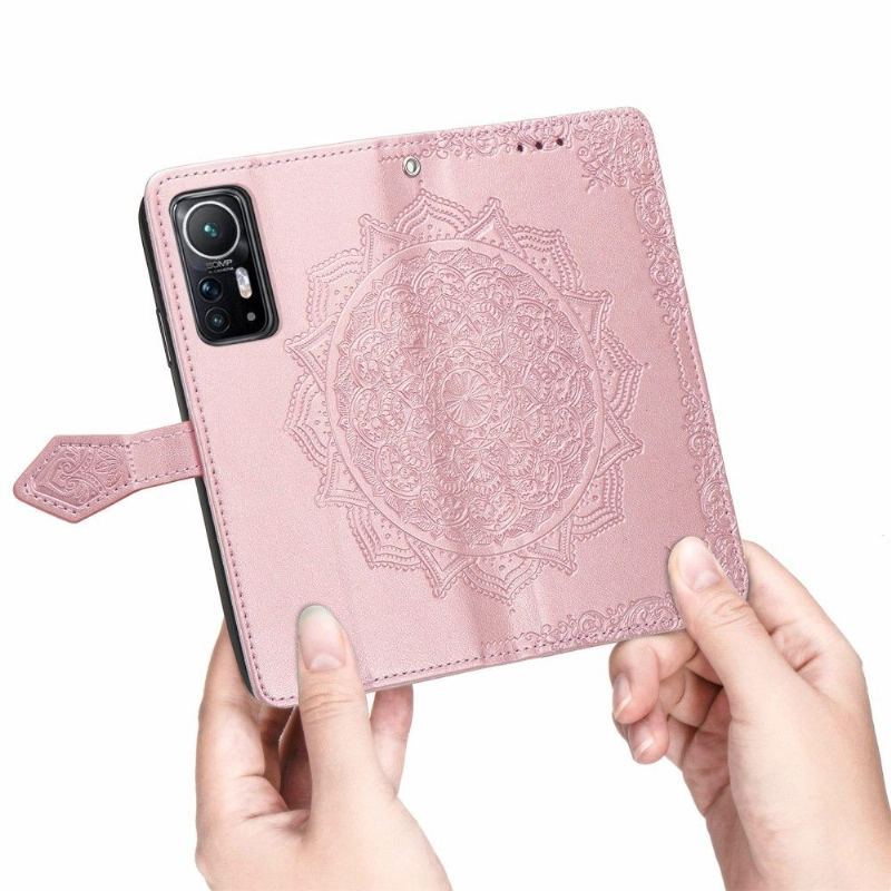 Etui Folio do Xiaomi 12 Mandala Relief Faux Leather