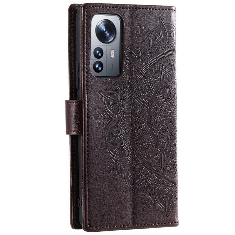 Etui Folio do Xiaomi 12 Obrzeża Mandala Sun