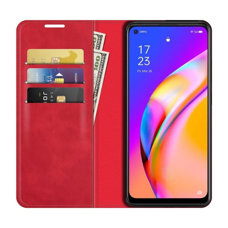 Etui do Oppo A94 5G Classic Faux Skórzany Stojak Funkcyjny