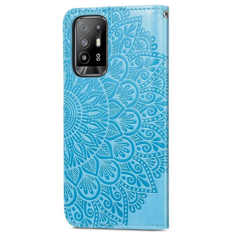 Etui Folio do Oppo A94 5G Obrzeża Mandala Liść