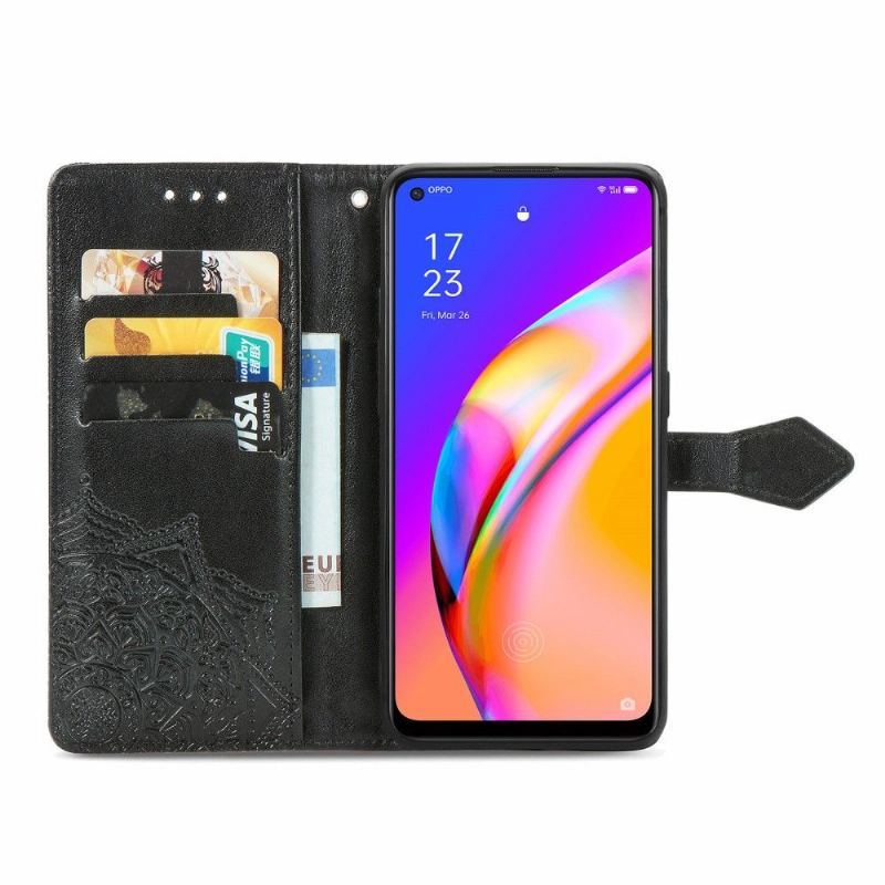 Etui Na Telefon Pokrowce do Oppo A94 5G Biznes Mandala Relief Faux Leather